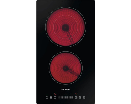 Sklokeramická varná deska se dvěma varnými zónami od Concept