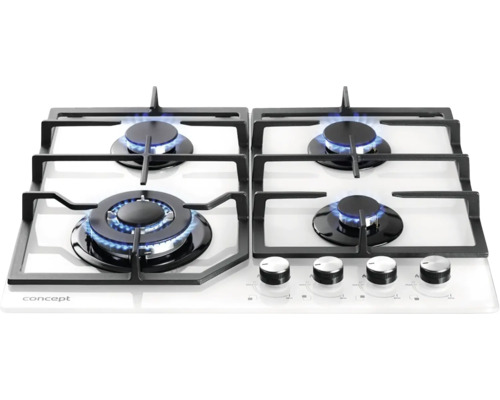 Plynová varná deska Concept se čtyřmi hořáky a ovládacími knoflíky