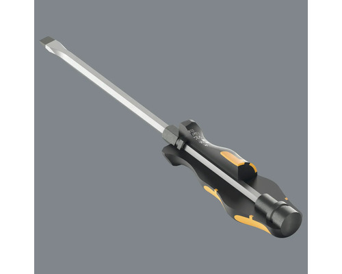 Plochý šroubovák s ocelovou čepelí a plastovou rukojetí