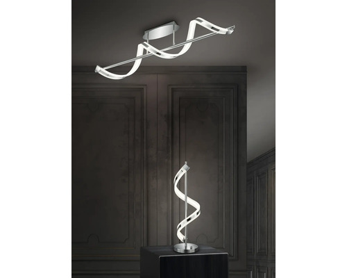Stropní a stolní lampa s moderním, zakřiveným designem