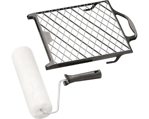 Set malířský váleček 210 mm + mřížka Sada válečku na barvu s válečkem, rámem a mřížkou na stírání