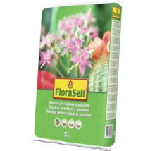 FloraSelf substrát pro kaktusy a sukulenty, 5 litrů