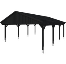 Dřevěný carport se sedlovou střechou