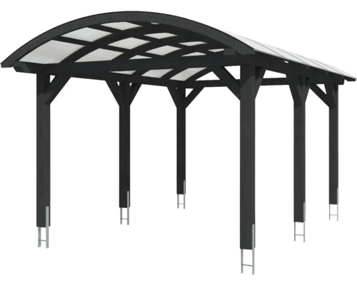 Dřevěný carport s polykarbonátovou střechou
