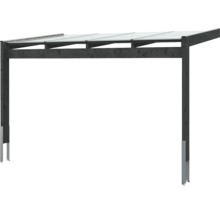Dřevěný carport se skleněnými prvky