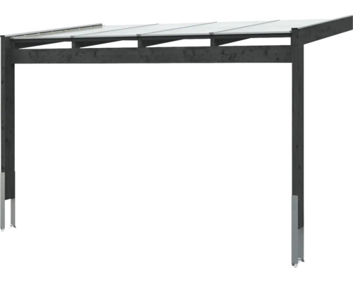 Dřevěný carport se skleněnými prvky