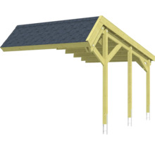 Dřevěný carport se střešními šindeli
