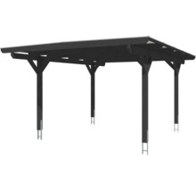 Dřevěný carport se sloupky a střechou
