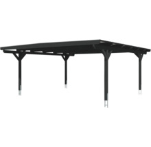 Dřevěný carport s plochou střechou