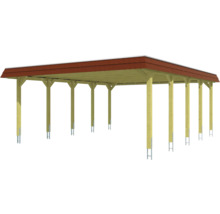Dřevěný carport se střechou