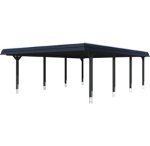 Volně stojící carport s rovnou střechou a podpůrnými sloupky