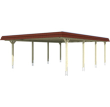 Dřevěný carport s taškovou střechou