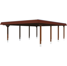 Dřevěný carport s taškovou střechou