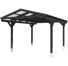 Dřevěný carport s průsvitnou střechou