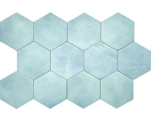 Obklad hexagon imitace betonu Denia 14x16 cm Šestiúhelníkové uspořádání dlaždic