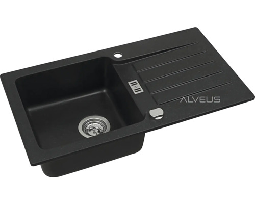 Dřez z minerálního odlitku s odkapávací plochou