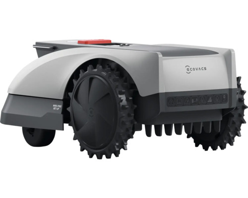 Robotická sekačka s koly a ovládacím panelem