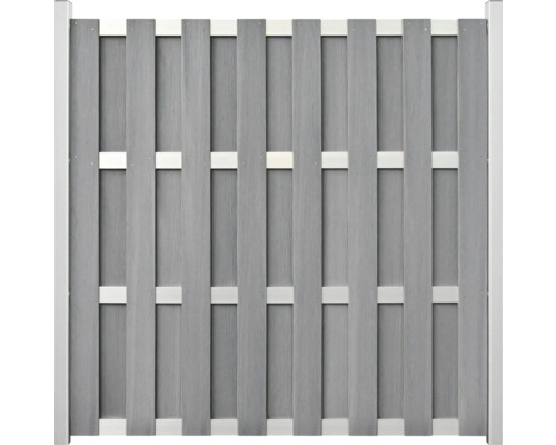 BPC Merano čtvercový kámen šedý co-ex. Šedý plastový plotový panel