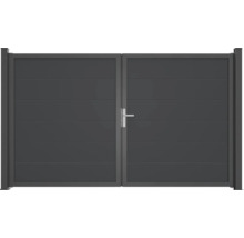 Dvoukřídlá brána z hliníku s klikou