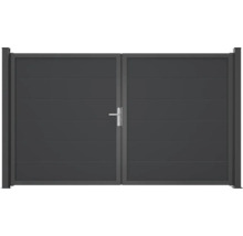 Dvoukřídlá brána z hliníku s rukojetí