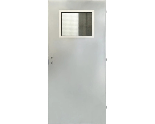 Hladké dveře s obdélníkovým oknem pro vstup denního světla