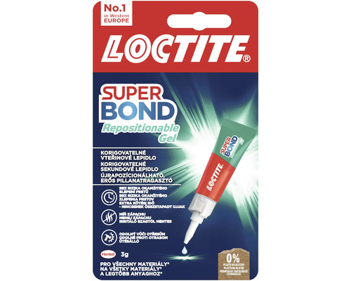 Vteřinové lepidlo Loctite SuperBond Repositionable Gel 3 g Loctite Super Bond reposition gelové lepidlo