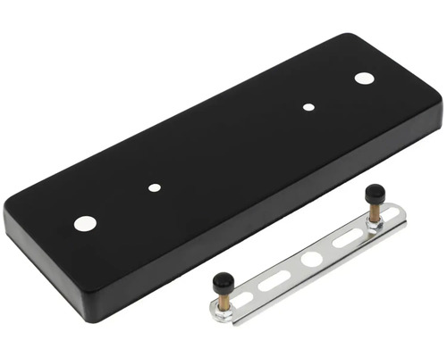 Černý držák lampy s upevňovacím materiálem