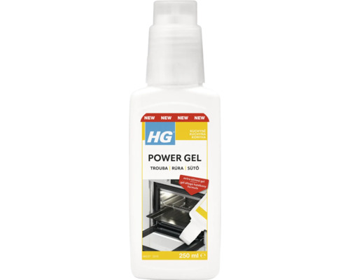 Čistič HG Power gel na trouby s aplikátorem, 250 ml HG Power Gel čistič trouby, 250 ml láhev