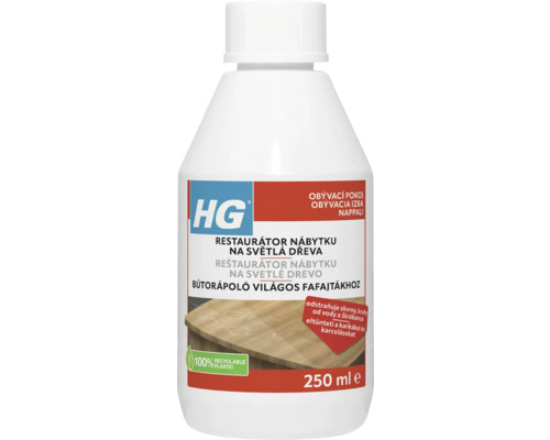 HG restaurátor nábytku pro světlé druhy dřeva 250 ml HG Leštidlo na nábytek pro světlá dřeva, 250 ml