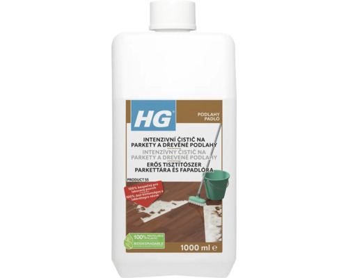 HG intenzivní čistič pro parketové podlahy 1 litr HG Intenzivní čistič na parkety a dřevěné podlahy v 1000 ml lahvi
