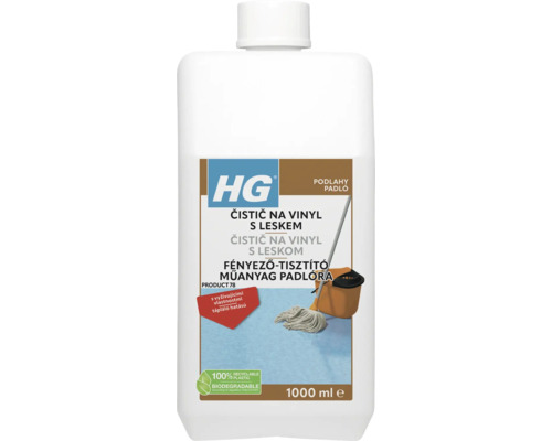 HG vyživující čistič s leskem pro podlahy z umělých materiálů 1L Čistič na vinyl HG na podlahy, 1000 ml
