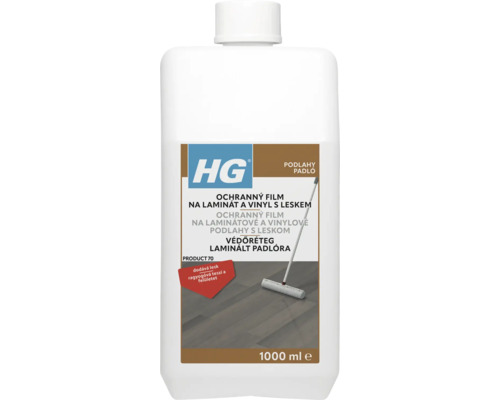 HG ochranný film s leskem pro laminátové plovoucí podlahy 1 l HG Ochranný film na laminát a vinyl s leskem, 1000 ml
