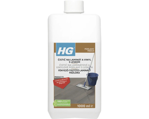 HG čistič s leskem pro laminátové plovoucí podlahy 1 litr HG čistič na laminát a vinyl 1000 ml láhev