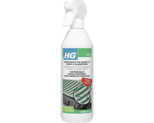 HG vodotěsná impregnace pro slunečníky a markýzy 500 ml HG Impregnace na markýzy, stany a slunečníky v 500 ml spreji