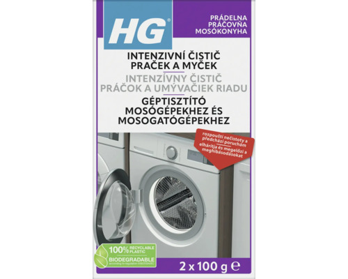 HG přípravek na důkladnou údržbu praček a myček 200 ml HG Intenzivní čistič praček a myček, balení