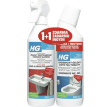 HG Dvojité balení čisticího prostředku na koupelny a WC