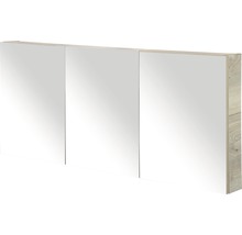 Zrcadlová skříňka bez osvětlení Sanox 160 x 13 x 65 cm dub přírodní 3 dvířka