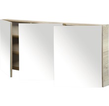 Zrcadlová skříňka bez osvětlení Sanox 160 x 13 x 65 cm dub přírodní 3 dvířka