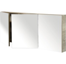 Zrcadlová skříňka bez osvětlení Sanox 160 x 13 x 65 cm dub přírodní 3 dvířka