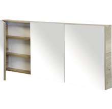 Zrcadlová skříňka bez osvětlení Sanox 160 x 13 x 65 cm dub přírodní 3 dvířka