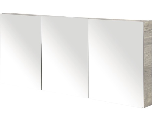 Zrcadlová skříňka Sanox 160 x 13 x 65 cm tabacco 3 dvířka oboustranně zrcadlové