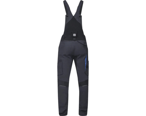 Tmavé pracovní kalhoty s laclem zezadu