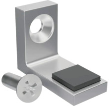 Kovový dveřní zarážka se šroubem a gumovým nárazníkem