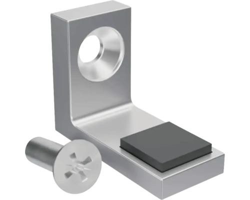 Kovový dveřní zarážka se šroubem a gumovým nárazníkem