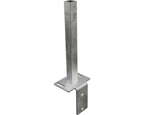 Kovový držák sloupku se čtvercovým profilem a upevňovací deskou