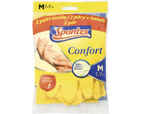 Spontex Confort Rukavice do domácnosti, velikost M, dvojité balení