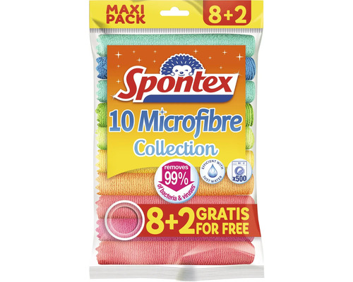 Spontex 10kusové balení hadříků z mikrovlákna