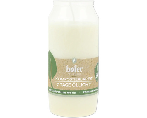 Sedmidenní olejová lampa z rostlinného vosku