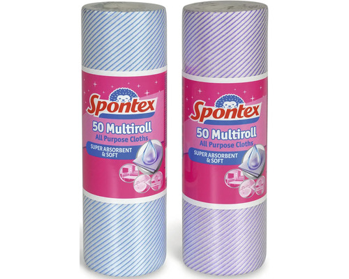 Dvě role hadrů Spontex Multiroll, 50 kusů, univerzální