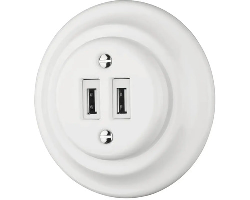 Nástěnná zásuvka se dvěma USB porty